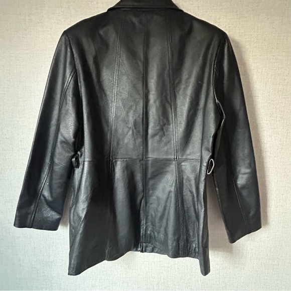 Worthington Leather Jacket Womens Full Zip Classic Large Genuine - Picture 2 of 7